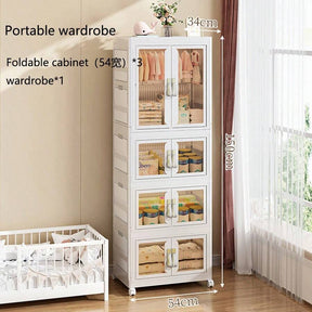 Armadietto Portatile in Plastica con ante in Vetro
