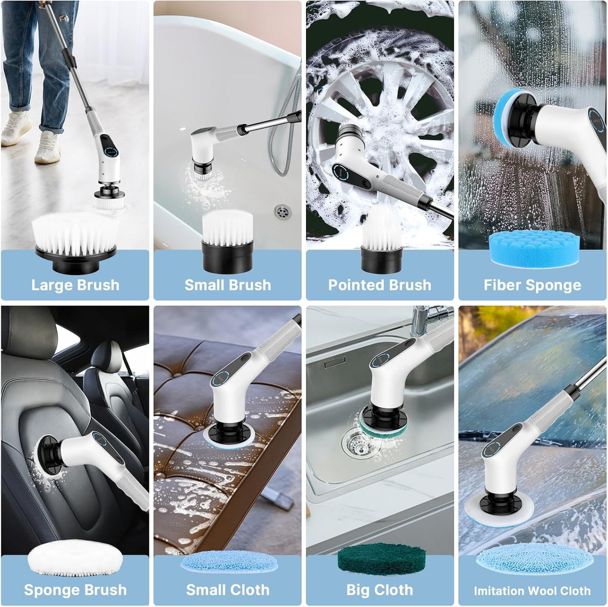 PowerClean Ultra 8-in-1 – Spazzola Elettrica Multifunzionale